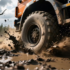 Грузовик в условиях бездорожья